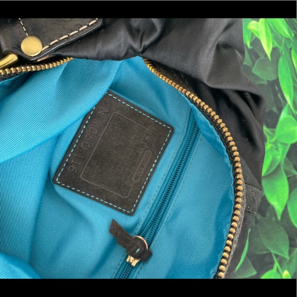 Original COACH Vintage Bag boho style. Black and turquoise. - Picture 5 of 10